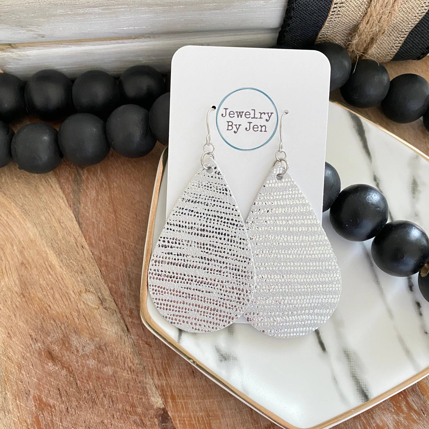 Winter Shimmer Teardrop Earrings