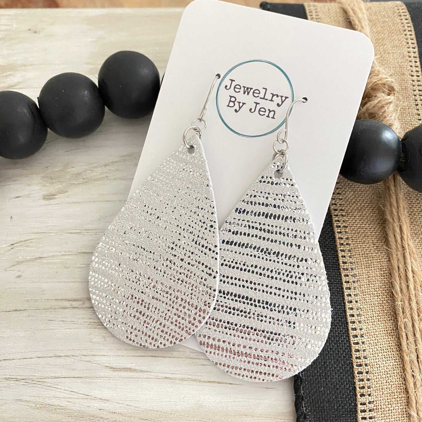 Winter Shimmer Teardrop Earrings