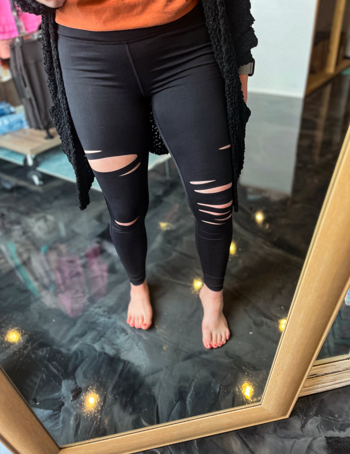Laser-Cut Highwaist Leggings