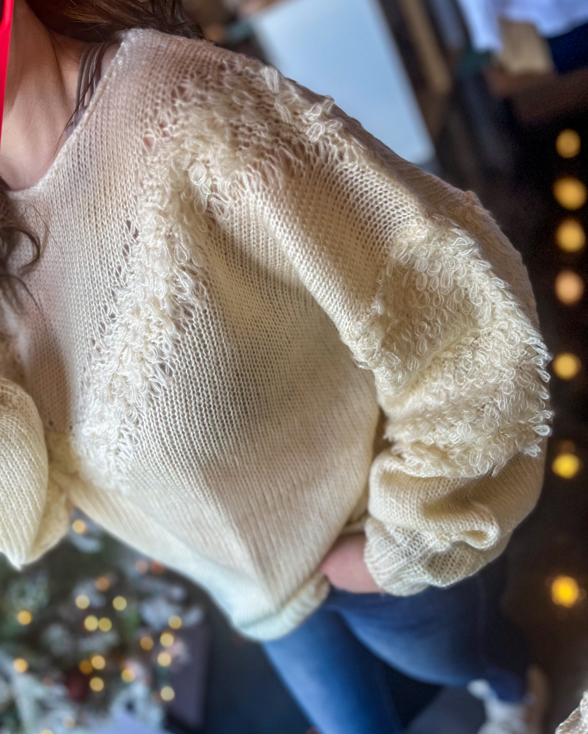Shag Detail Sweater