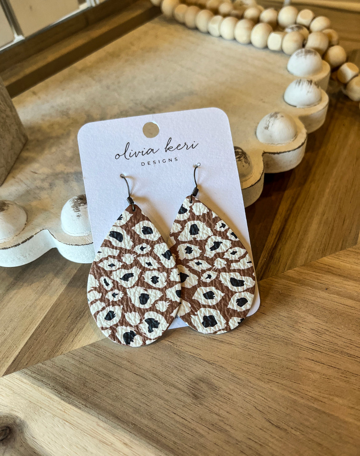 Cheetah Teardrop Earrings