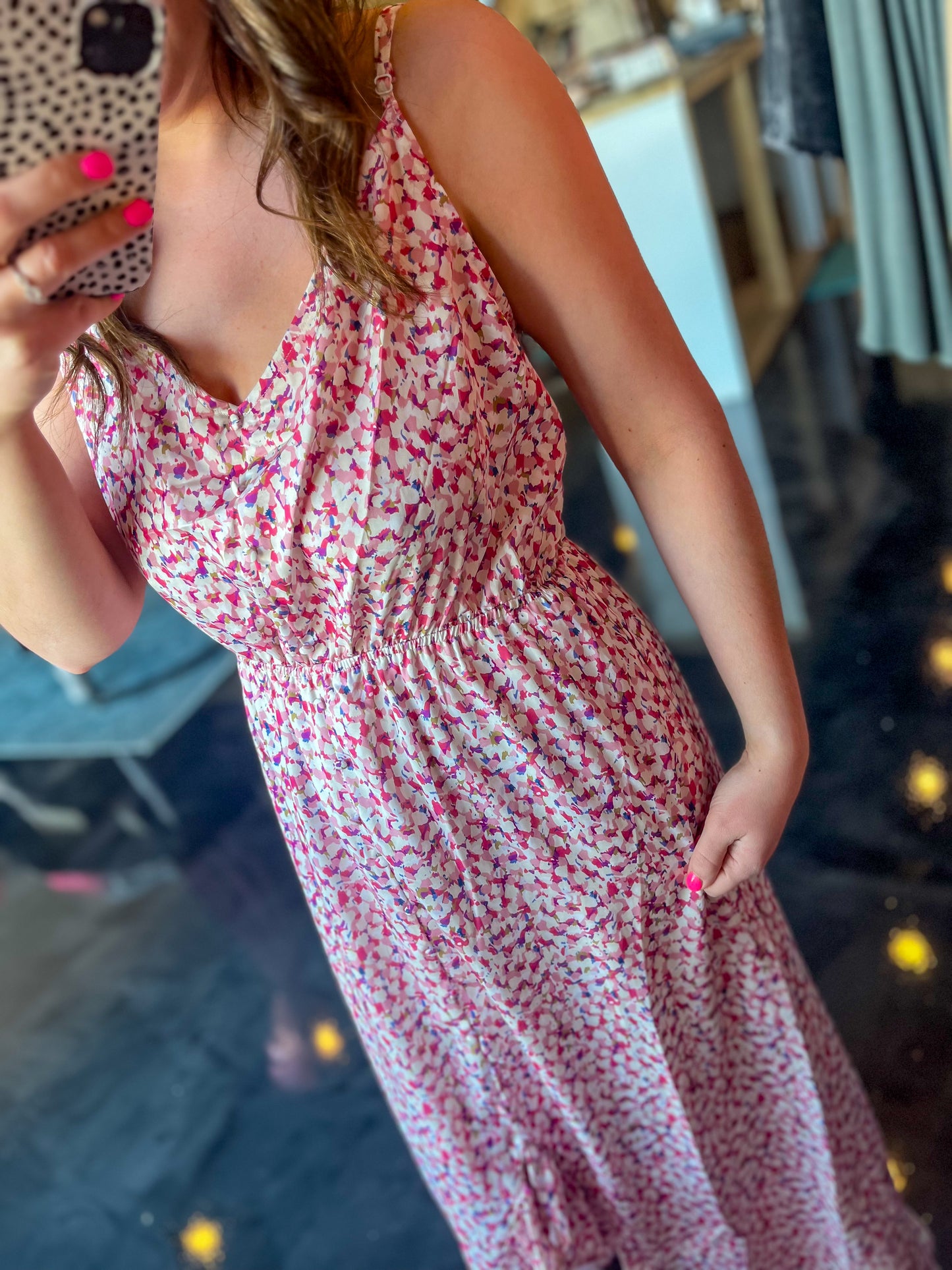 Sweet Hearts Sleeveless Ruffle Dress