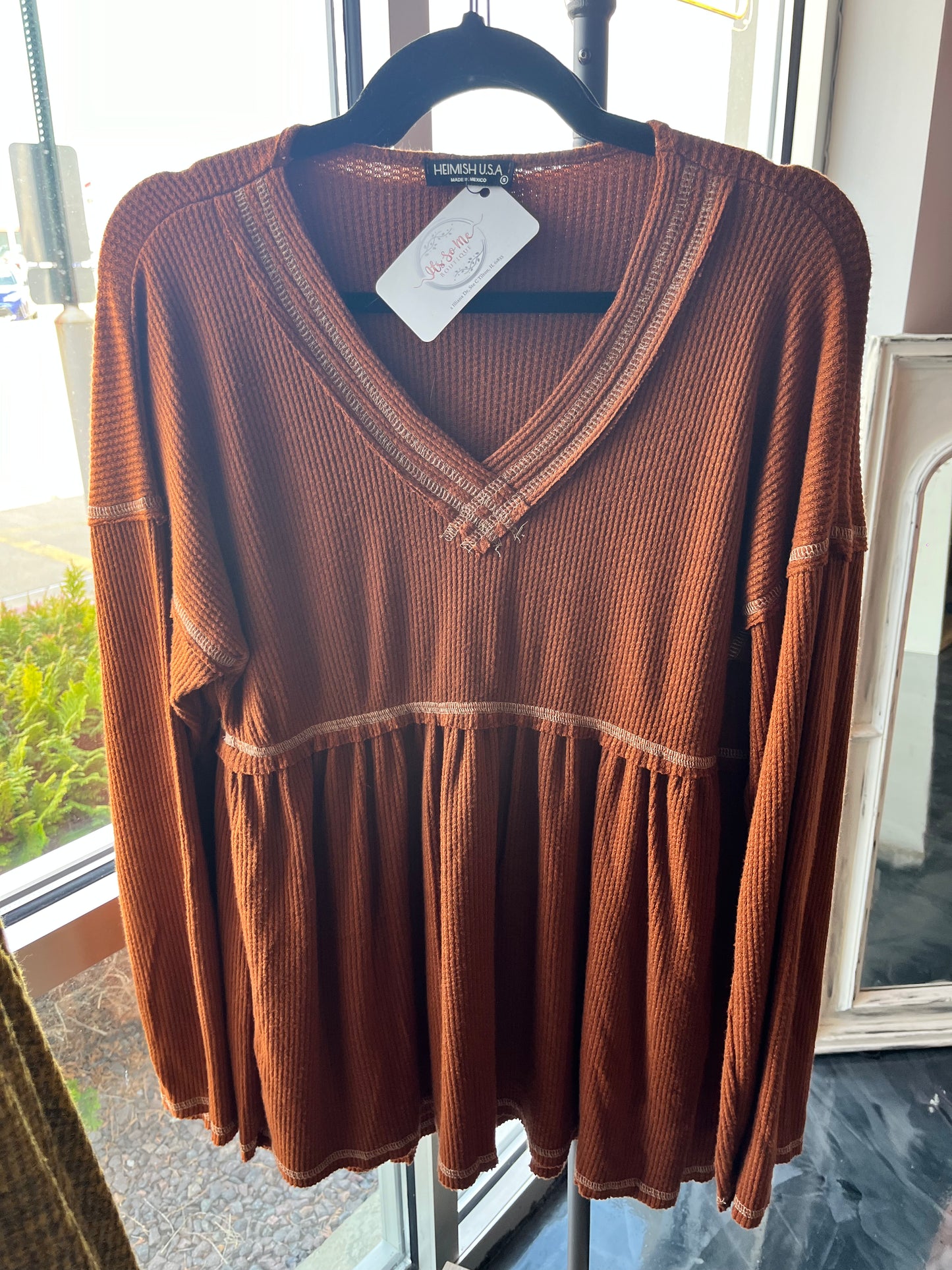 Babydoll Top with Stitched Detail