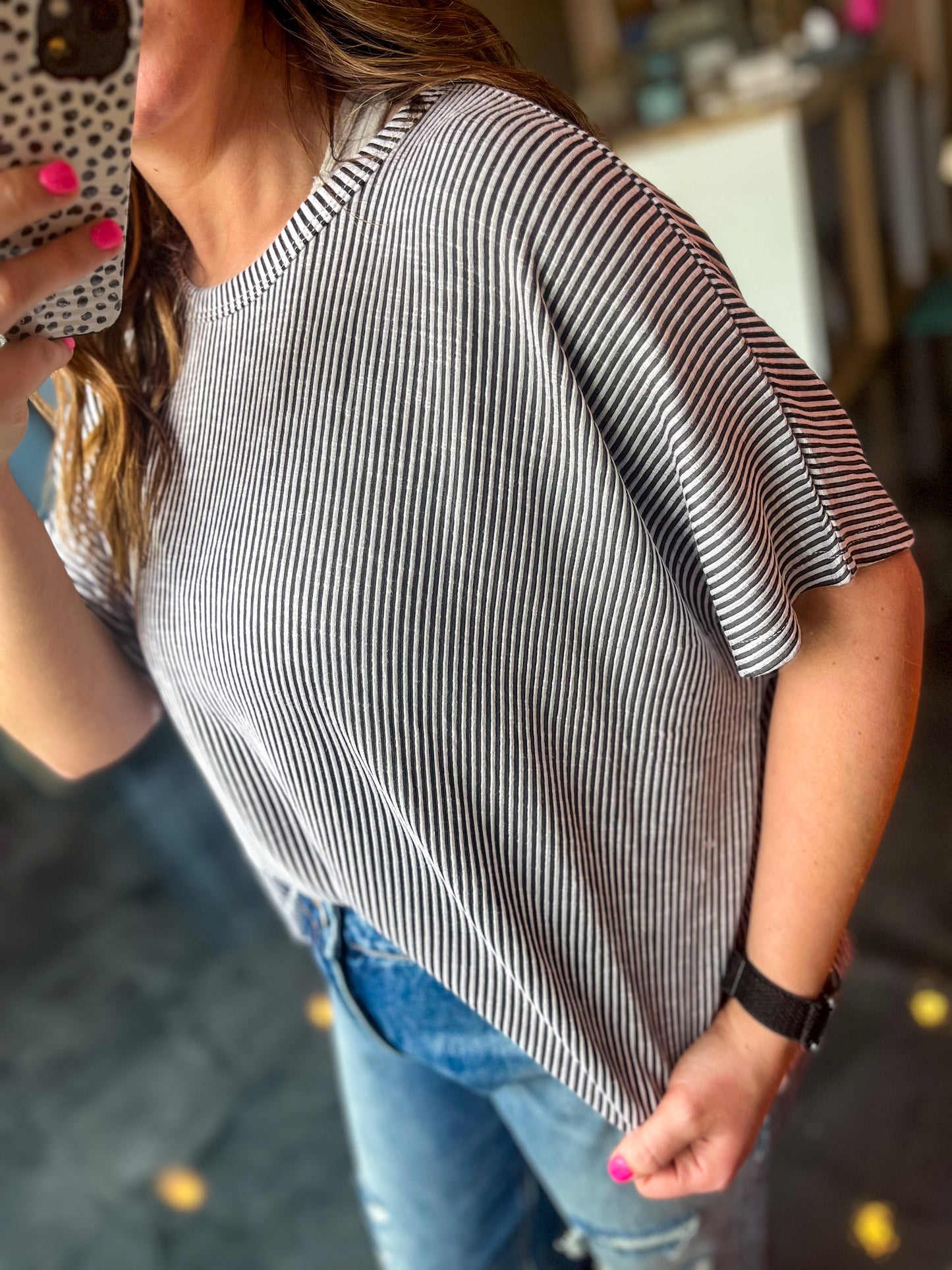 Striped Urban Knit Top