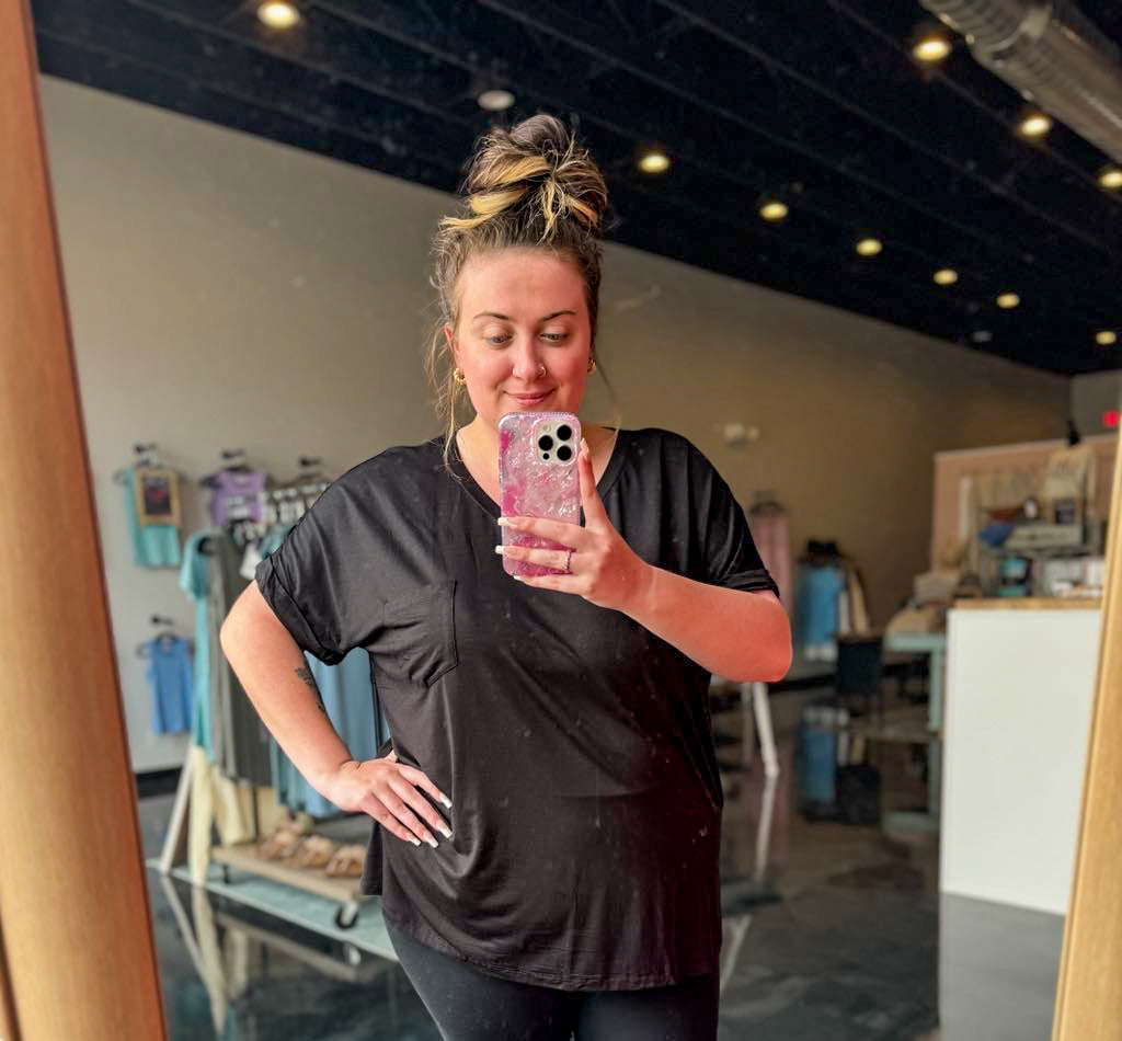 Black Pocket Tee