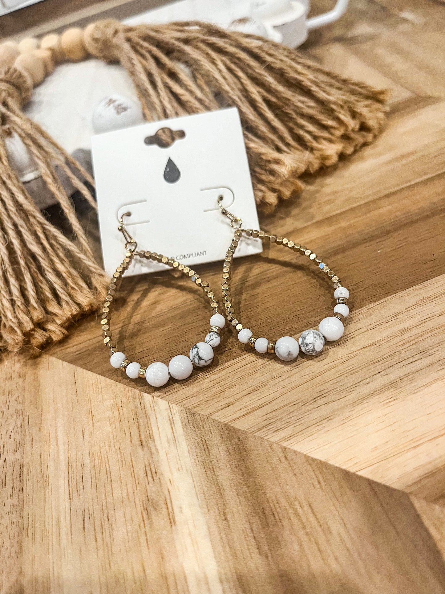 Beaded Teardrop Earrings