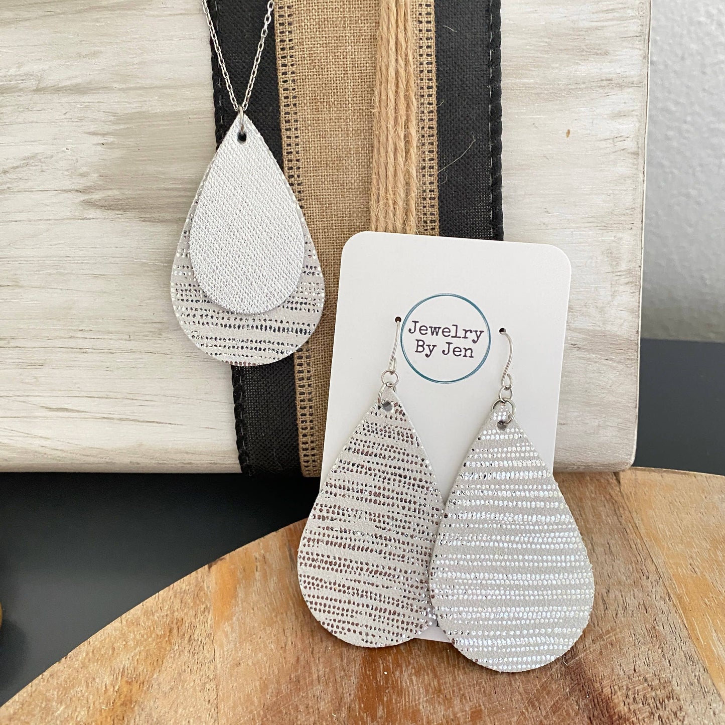 Winter Shimmer Teardrop Earrings