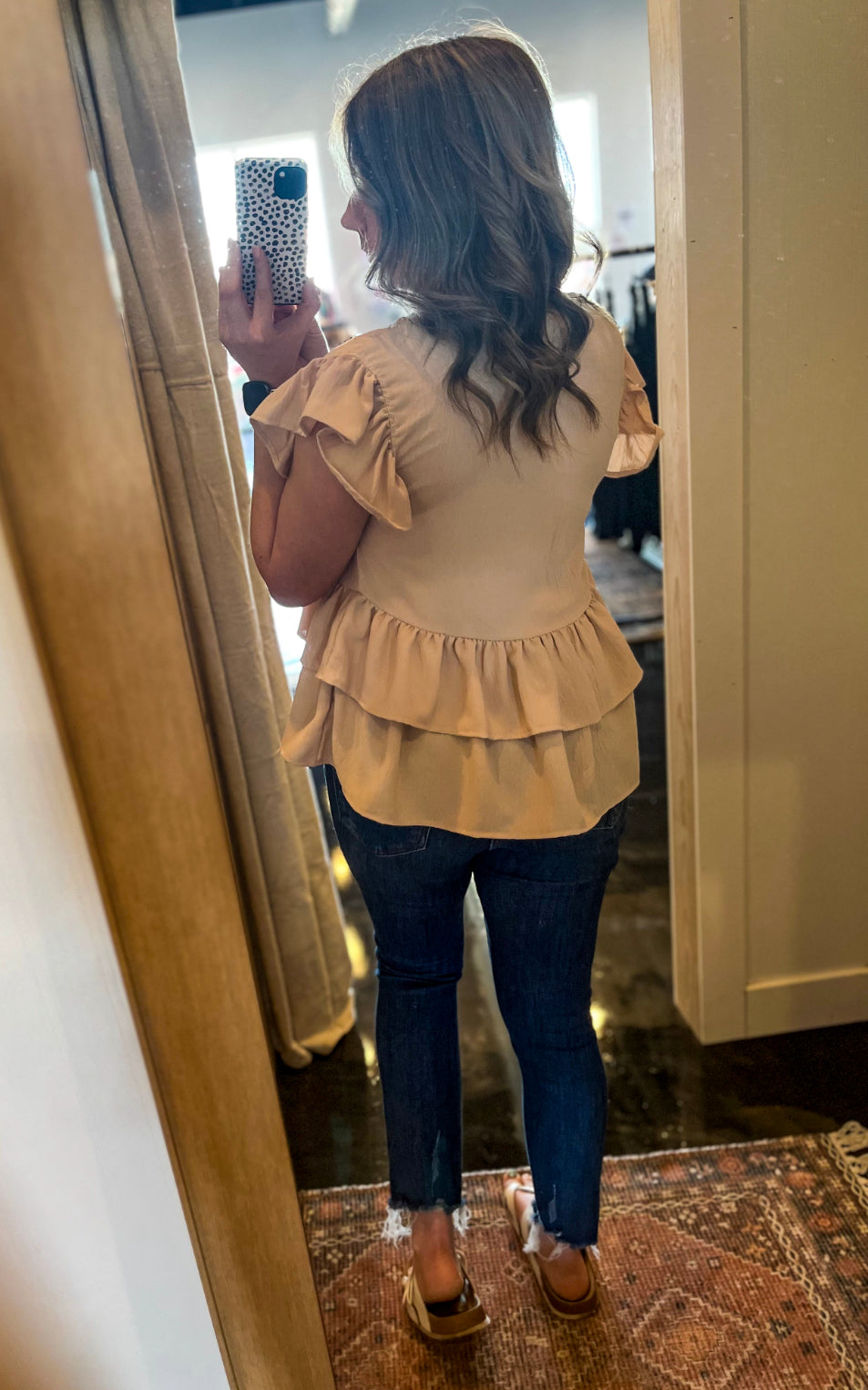 Ruffle Detail Baby Doll Top