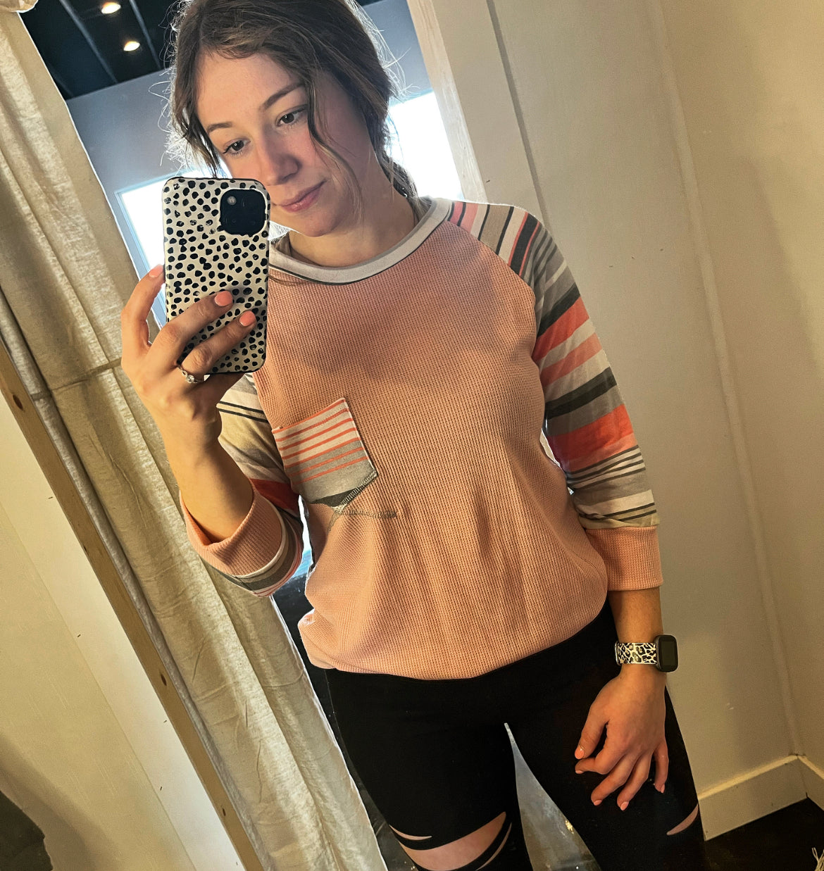 Striped Sleeve Tee