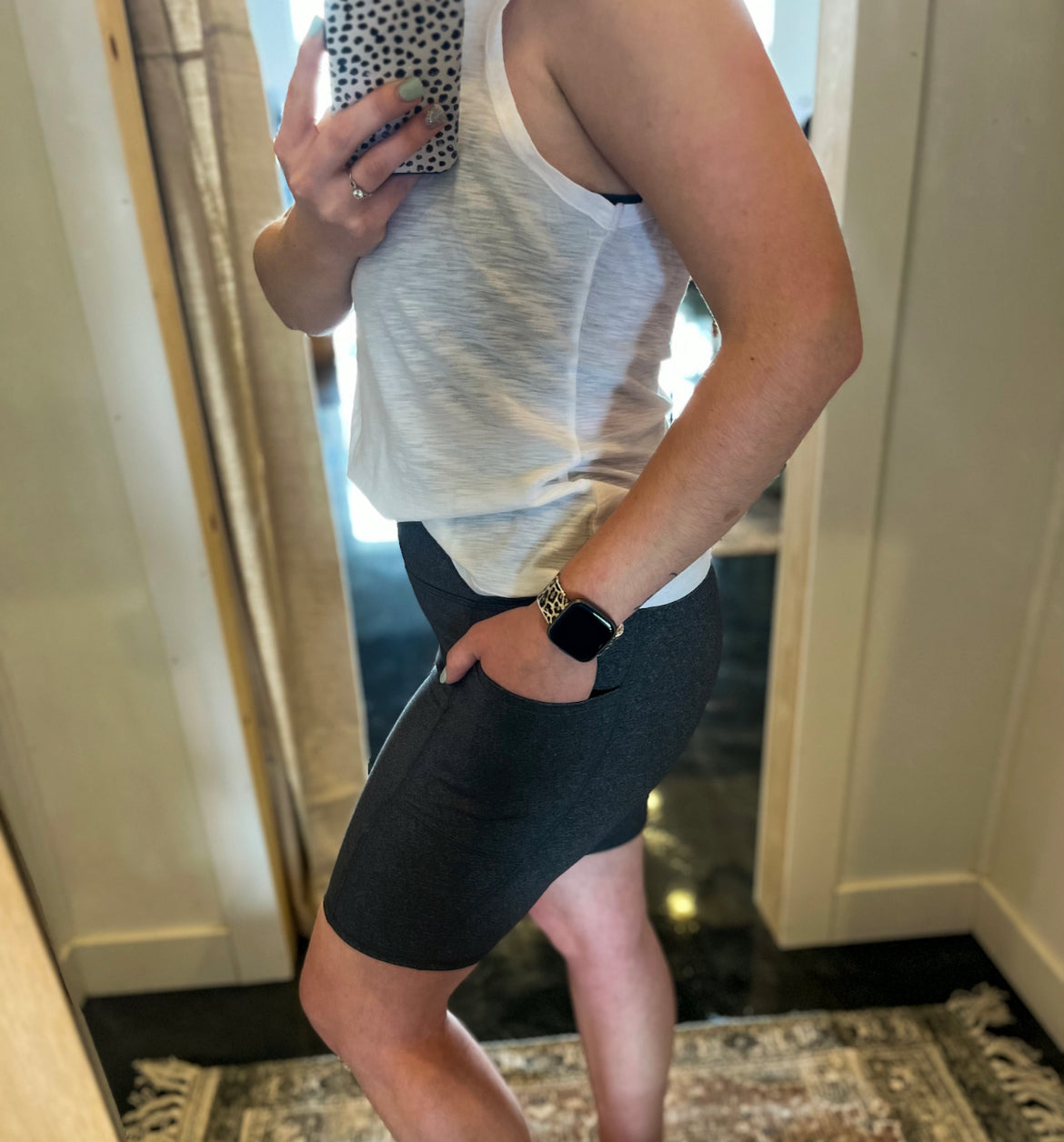 Tapered Biker Shorts