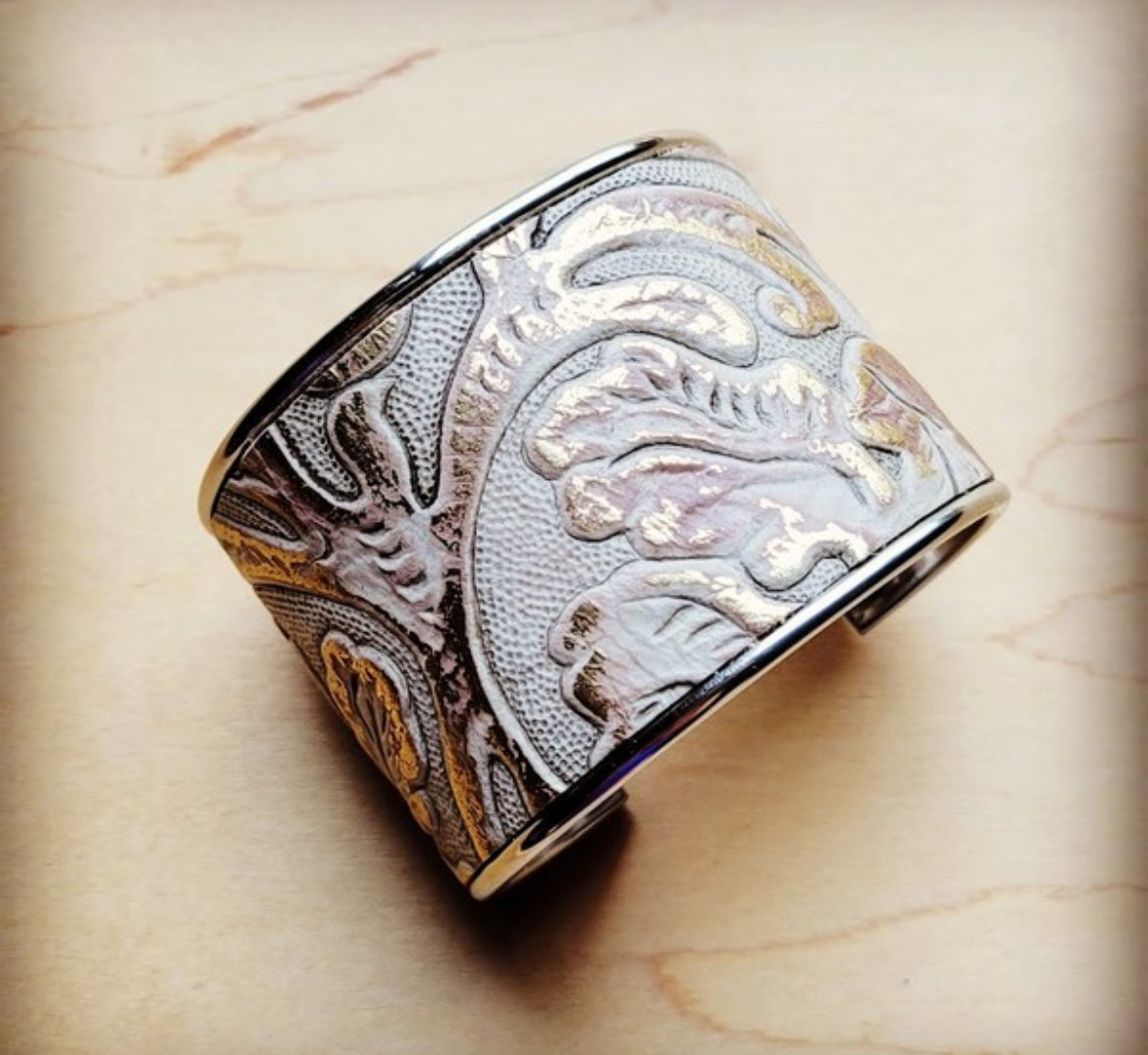 Gilded Cowboy Leather Bangle Cuff