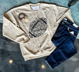 Leopard Football Sweatshirt