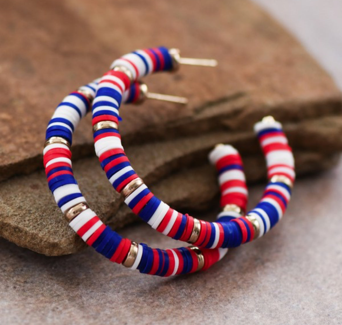 Patriotic Hoop Earrings