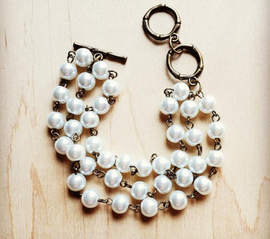 Pearl Triple Strand Bracelet