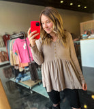 Tunic Top with Button Detail