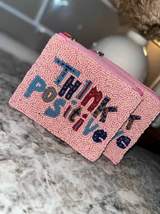 Think Positive Coin Bag