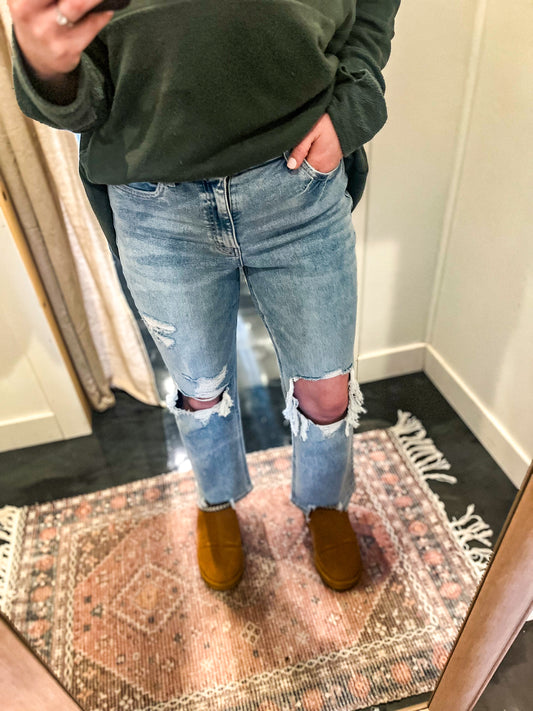 Vervet 90'S Cropped Flare Jeans