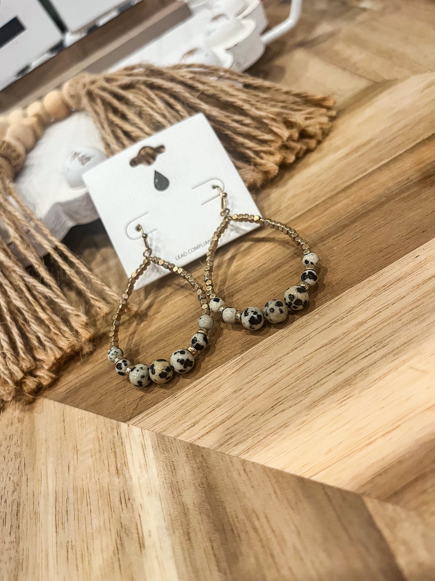 Beaded Teardrop Earrings