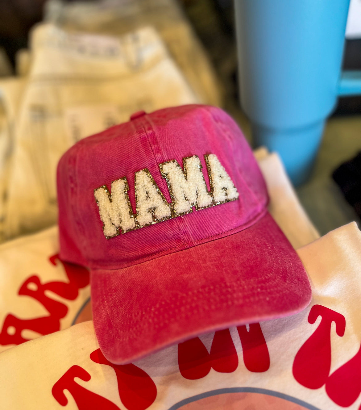 MAMA Chenille Letter Baseball Cap