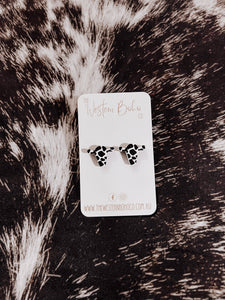 Cow Print Cattle Studs